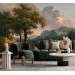 Vintage landscape wallpaper, Scenic wall mural