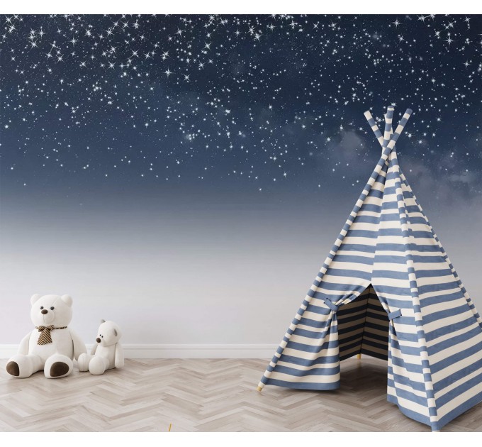 Starry night sky wall mural Celestial wallpaper kids