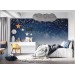 Starry night sky wall mural Celestial wallpaper kids