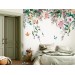 Wild garden wallpaper Floral wall mural with butterflies