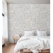 Abstract lines wallpaper geometric paint strokes gray white