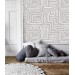 Abstract lines wallpaper geometric paint strokes gray white
