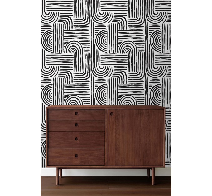 Abstract wallpaper black and white lines
