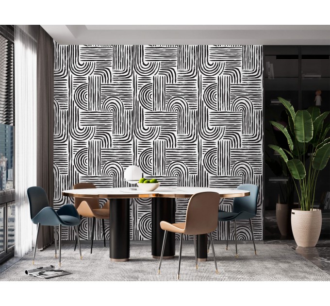 Abstract wallpaper black and white lines