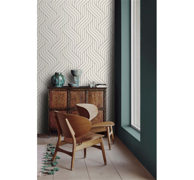Neutral wallpaper with minimalist lines