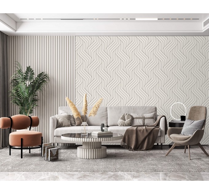 Neutral wallpaper with minimalist lines