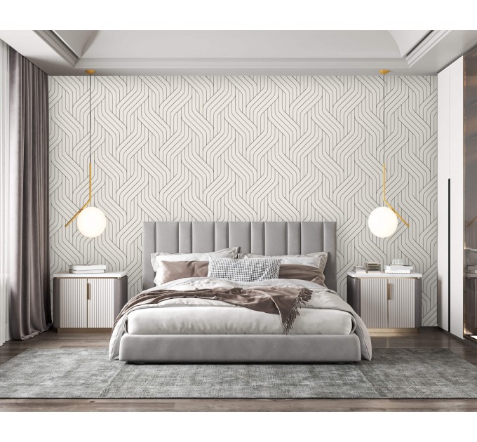 Neutral wallpaper with minimalist lines