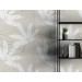 Neutral wallpaper large leaves, minimalist botanical design