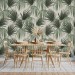Tropical wallpaper large palm leaves pattern