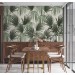 Tropical wallpaper large palm leaves pattern