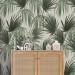 Tropical wallpaper large palm leaves pattern