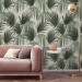 Tropical wallpaper large palm leaves pattern