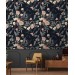 Dark vintage floral wallpaper – Elegant bloom wall covering