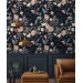 Dark vintage floral wallpaper – Elegant bloom wall covering