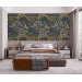 Dark botanical wallpaper leaves and herbs vintage style