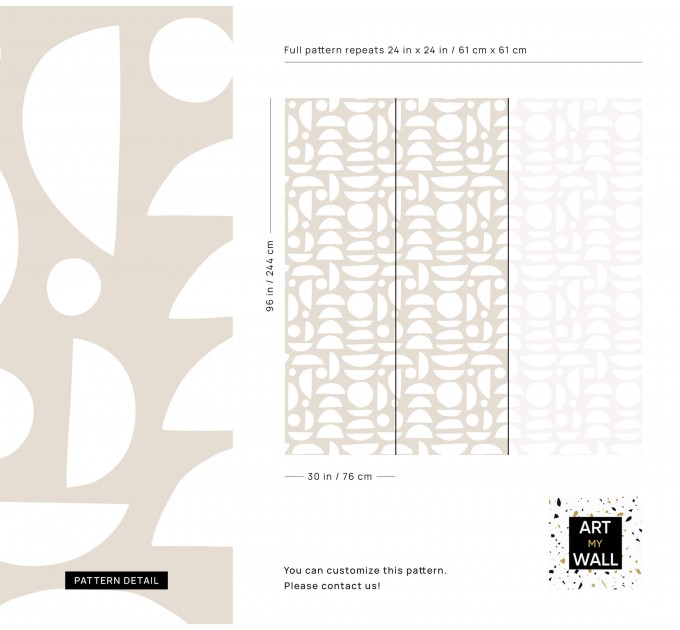 Minimalist geometric wallpaper neutral, abstract shapes