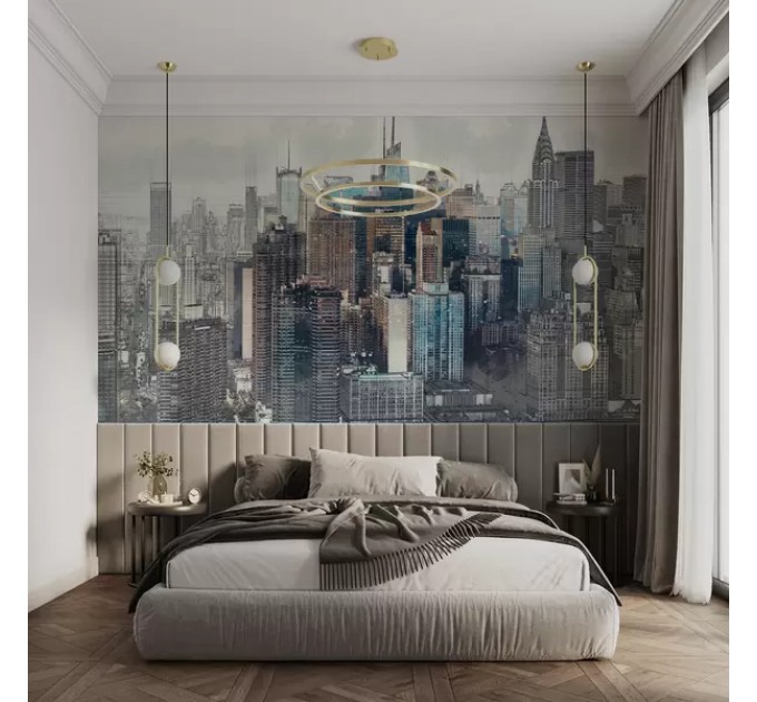 Urban city wall mural Skyscraper wallpaper city view