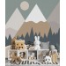 Kids mountains wall mural, Nursery wallpaper
