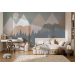 Kids mountains wall mural, Nursery wallpaper