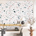 Terrazzo wallpaper, Abstract minimalist wall decor