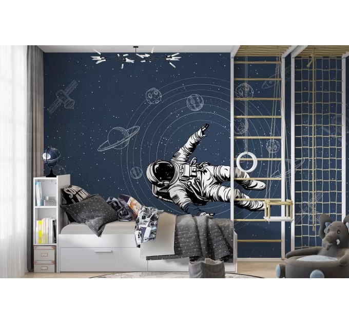Astronaut wall mural Teenage wallpaper space decor