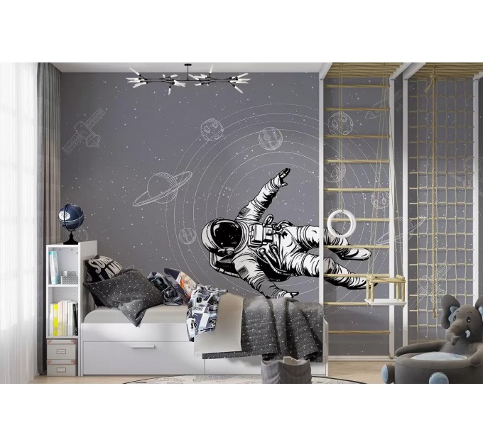 Astronaut wall mural Teenage wallpaper space decor