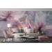 Large floral wall mural Wallpaper purple flowers