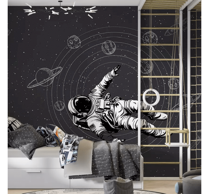 Astronaut wall mural Teenage wallpaper space decor