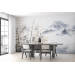 Foggy mountains wall mural landscape wallpaper