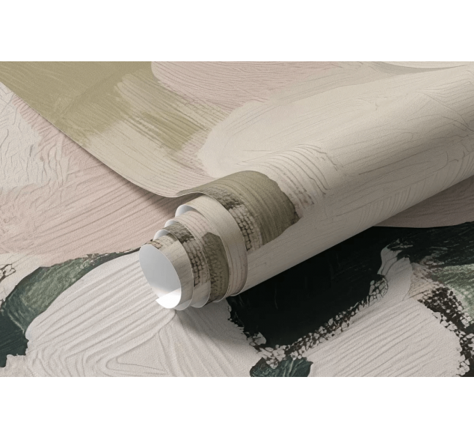 Large abstract flowers mural | Floral wallpaper oil painting