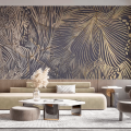 Abstract modern wallpaper, dark mural with lines and strokes