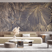 Abstract modern wallpaper, dark mural with lines and strokes