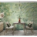 Green forest wallpaper mural Peel and stick accent wall