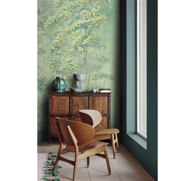 Green forest wallpaper mural Peel and stick accent wall