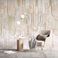Art deco geometric wallpaper Peel and stick wallpaper 