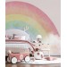 Girls nursery wallpaper rainbows for baby girl room