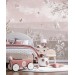Girl's room wall mural Pastel landscape with animals