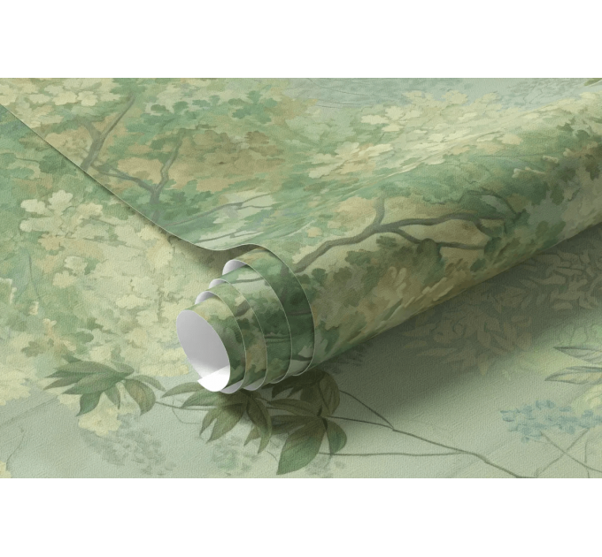 Green forest wallpaper mural Peel and stick accent wall