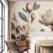 Blooming magnolia branch wall mural Floral wallpaper