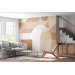 Geometric abstract beige wallpaper Modern wall mural