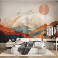 Mountains wall mural Landscape wallpaper nature