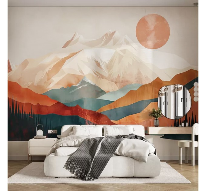 Mountains wall mural Landscape wallpaper nature