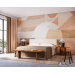 Geometric abstract beige wallpaper Modern wall mural