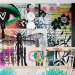 Colorful graffiti mural Funky street art wallpaper teenage
