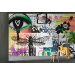 Colorful graffiti mural Funky street art wallpaper teenage