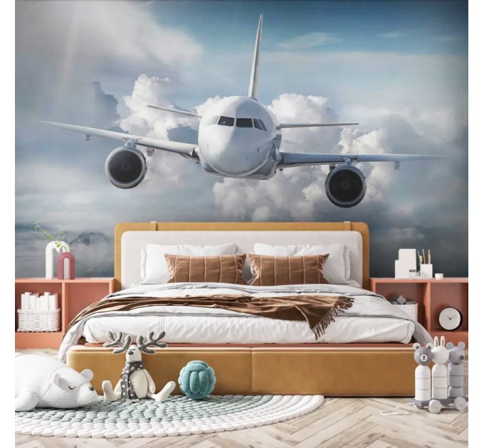 Plane wall mural Airplane wallpaper kids room