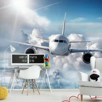 Plane wall mural Airplane wallpaper kids room