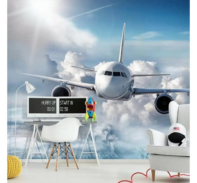 Plane wall mural Airplane wallpaper kids room