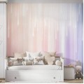 Rainbow wallpaper kids Girls nursery, accent wall mural