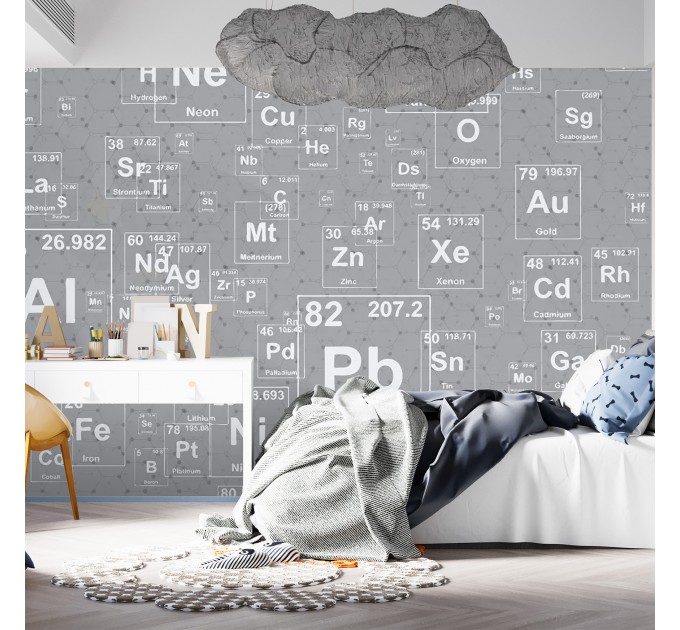 Science wallpaper Chemistry wall art School wall mural